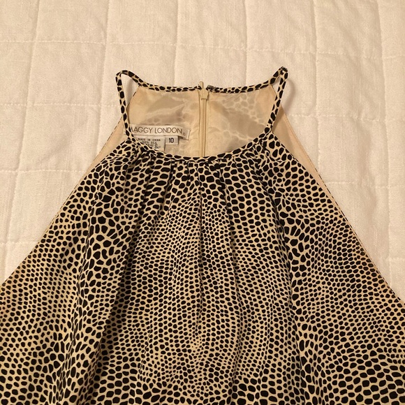 Vintage Maggie London Silk Cocktail Dress, Size 10 - Picture 4 of 5